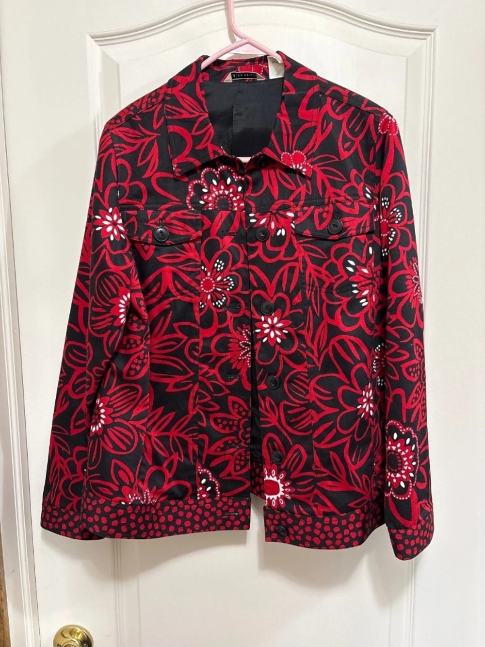 Laura Ashley Floral Blazer in Red & Black